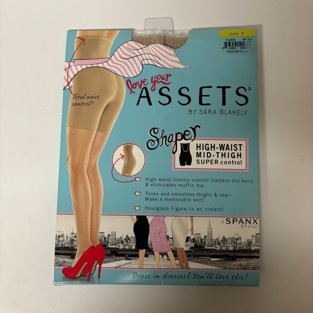 Love Your Assets by Sara‎ Blakely High-Waist Mid-Thigh Shaper Nude 8718 Size 2